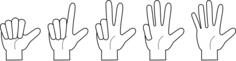 Count on fingers vector image
