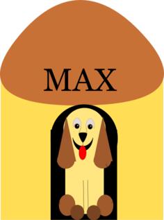 Dog in doghouse vector image