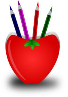 Pen holder vector illustration