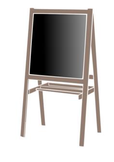 Small blackbaord with stand vector drawing