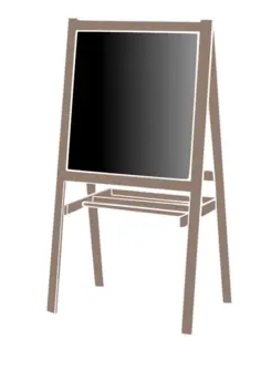 Small blackbaord with stand vector drawing