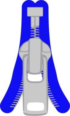 Zipper slider vector drawing