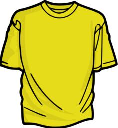 Yellow t-shirt vector graphics