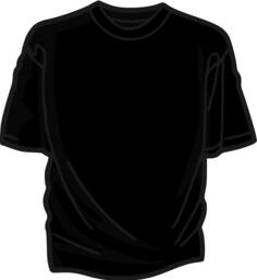Black t-shirt vector illustration