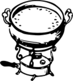 Fondue vector drawing