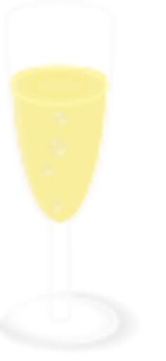 Vector drawing of glass of champagne