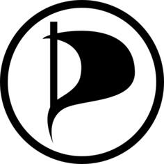 Pirate parties logo vector drawing