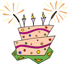 Vector image of birthday cake