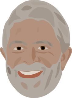 Luiz Inacio Lula da Silva portrait vector drawing
