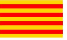 Roussillon region flag vector drawing