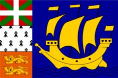 Saint Pierre and Miquelon region flag vector clip art