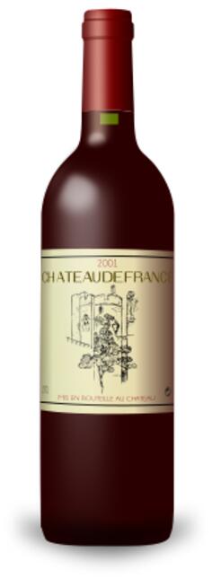 Bordeaux red wine bottle vector drawing