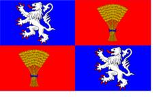 Gascony region flag vector illustration