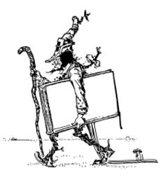 Jester carrying a book vector image