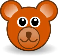 Funny bear head vector clip art