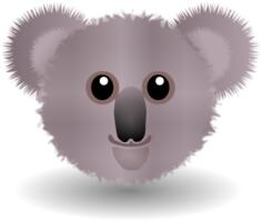Funny koala head vector image