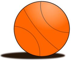 Basketball ball vector drawing