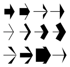 Selection of arrows vector illustration