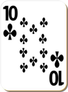 Ten of clubs vector image