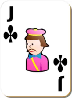 Joker of clubs vector drawing