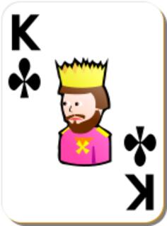 King of clubs vector graphics