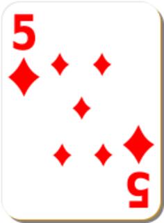 Five of diamonds vector clip art