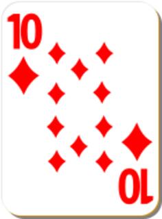 Ten of diamonds vector clip art