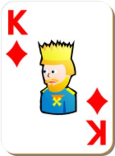 King of diamonds vector drawing