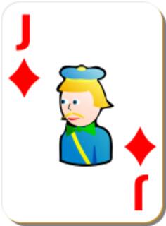 Joker of diamonds vector illustration