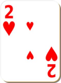 Two of hearts vector clip art