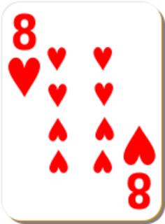 Eight of hearts vector image