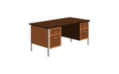 Office desk vector clip art