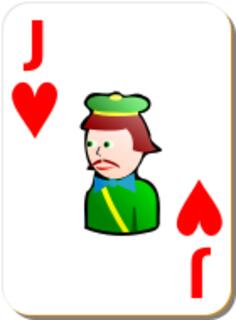Joker of hearts vector clip art