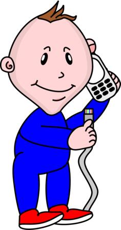 Baby hodling a mobile phone vector illustration