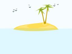 Tropical island vector image