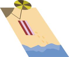 Beach vector graphics