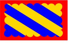 Nivernais region flag vector illustration