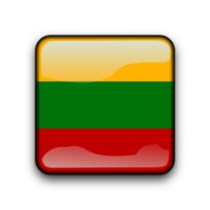 Lithuania vector flag button