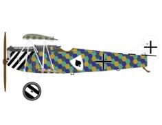 Fokker D VII aeroplane vector image