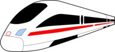 Intercity express train vector image