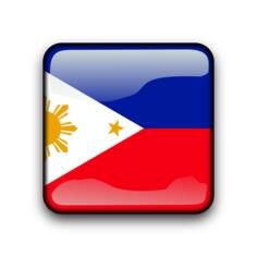 Philippines vector flag button