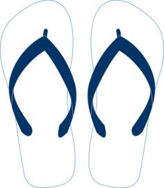 Flipflops with stripe pattern vector graphics