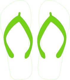 Flipflops with stripe pattern vector drawing