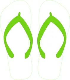 Flipflops with stripe pattern vector drawing
