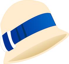 Female bell hat vector illustration