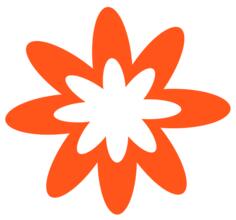 Burst flower vector illustration
