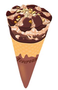 Chocolate ice cream vector graphics