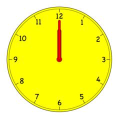 Analogue clock vector clip art