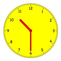 Analogue clock vector clip art