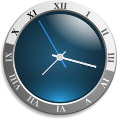 Modern wall clock vector image